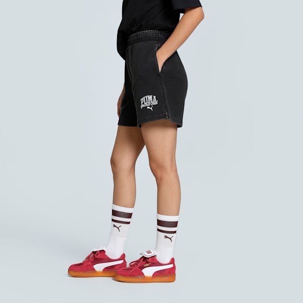 CLASS Women's 5" Washed Shorts, PUMA Black, extralarge-IND